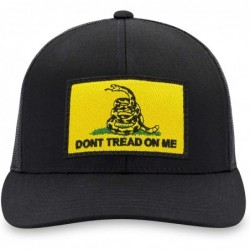 Baseball Caps Dont Tread on Me Hat - Gadsden Flag Trucker Hat Baseball Cap Snapback Golf Hat - Black - CI18SW898XR $27.65