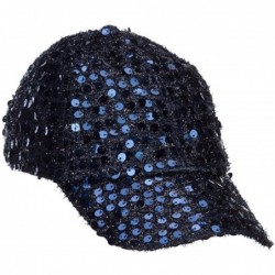 Baseball Caps Women's Sequin Ball Cap - Blue - C5127A7799V $26.73