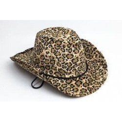 Cowboy Hats Women Cowboy Hat Cowgirl & Horse Riding Hats Felt Summer Drifter Leopard Print One Size - CR18955W397 $22.32