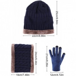Skullies & Beanies 5 Pieces Winter Ski Warm Set- Include Winter Knitted Hat Neck Warmer Outdoor Warmer Gloves Ear Warmer - Na...