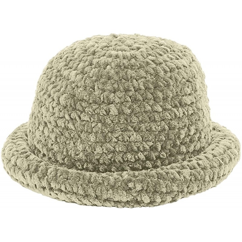 Sun Hats Roll-Brim Chenille Hat - Camel - CI113WI7H5F $20.22